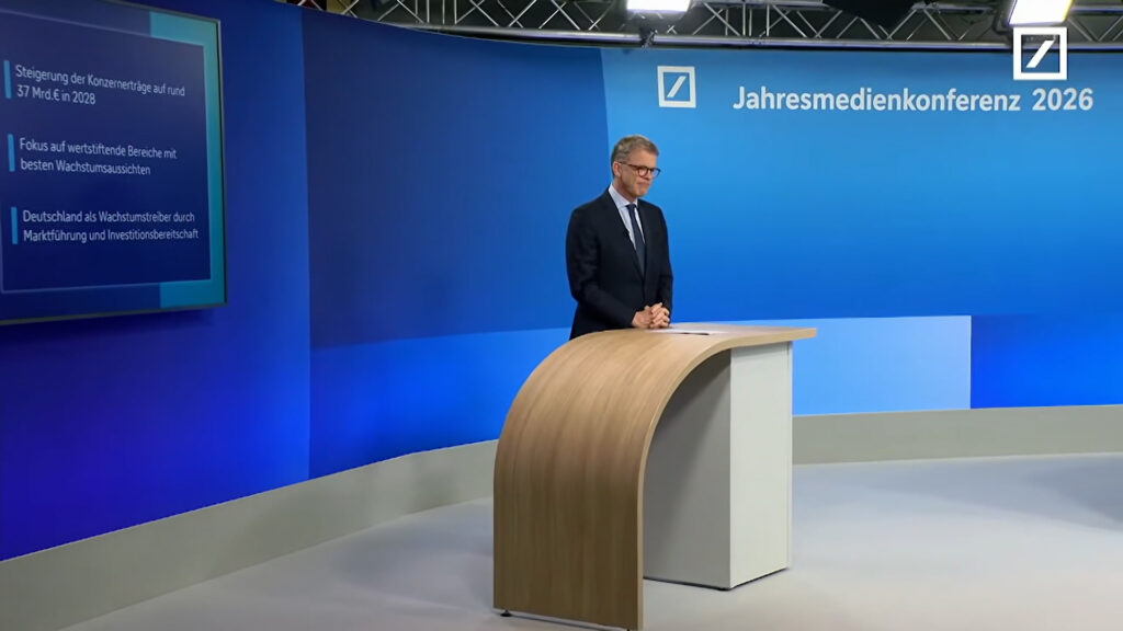 Gute und schlechte Nachrichten: Jahrespressekonferenz der Deutschen Bank in Frankfurt