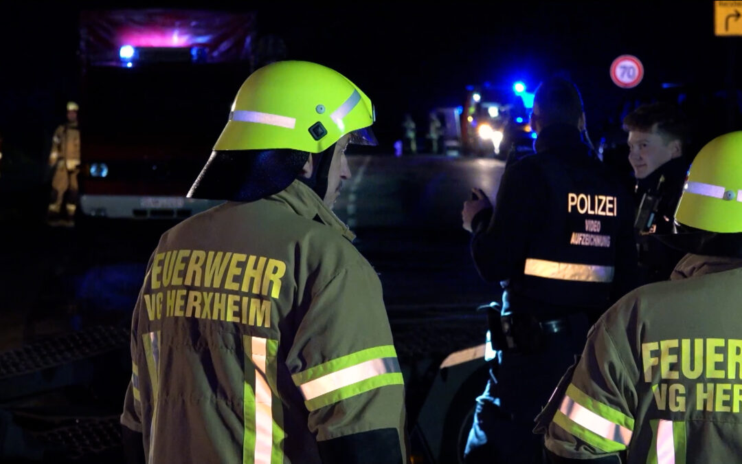 Zug kollidiert mit Autotransporter